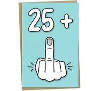 Carte d'anniversaire amusante pour 26 ans, 25 + 1, carte d'anniversaire amusante pour femme ou homme de 26 ans,