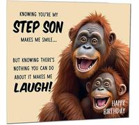 Carte d'anniversaire amusante pour beau-fils Nothing You Can Do About It Carte d'anniversaire hilarante de la part de beau-père et belle-mère