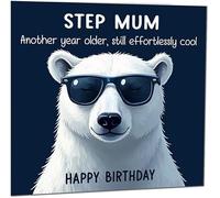 Carte d'anniversaire amusante pour belle-mère, « Another Year Older and Still Effortless Cool » Carte de vœux d'anniversaire amusante de la part de beau-fils, belle-fille, cadeau pour elle