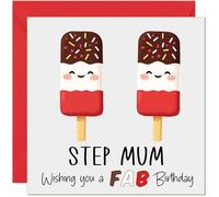 Carte d'anniversaire amusante pour belle-mère « FAB» - Jolie carte de vœux d'anniversaire hilarante de la part de beau-fils, belle-fille, cadeau pour elle