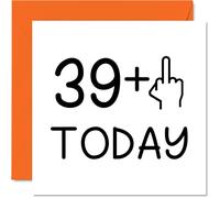 Carte d'anniversaire amusante pour femme - Doigt d'honneur fantaisie - Cartes d'anniversaire grossières pour homme, 145 mm x 145 mm