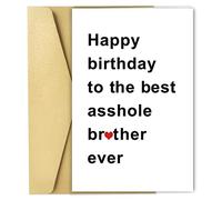 Carte d'anniversaire amusante pour frère, cartes de vœux d'anniversaire pour frère, inscription « You Are The Best Brother » (cœur d'amour)