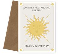 Carte d'anniversaire amusante pour homme et femme - Une autre année autour du soleil - Carte d'anniversaire humoristique pour tous les âges - Un autre an de plus