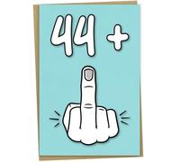 Carte d'anniversaire amusante pour homme ou femme de 45 ans, 44 + 1
