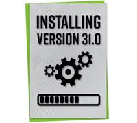 Carte d'anniversaire amusante pour joueur, installation de la version 31.0, carte de 31 ans pour homme, carte d'anniversaire pour geek, carte d'anniversaire pour lui ou elle