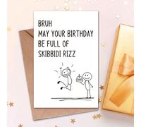 Carte d'anniversaire amusante pour lui/elle, carte d'anniversaire en argot Gen Z pour adolescent, carte d'anniversaire 13e, 14e, 15e, 16e, 17e, 18e audacieuse, cadeau pour garçons/filles, amis, fils,