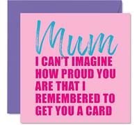 Carte d'anniversaire amusante pour maman - I Remembered - Carte d'anniversaire grossière pour maman, cadeau d'anniversaire, 145 mm x 145 mm, cartes de vœux humoristiques pour la fête des mères pour