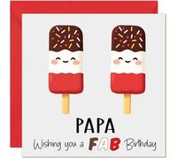 Carte d'anniversaire amusante pour papa « FAB» - Cartes de vœux d'anniversaire fabuleuses et fabuleuses sucettes glacées pour papa