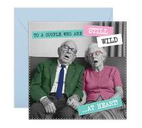 Carte d'anniversaire amusante - « Still Wild at Heart » - Carte humoristique pour vieux couples, parents, grands-parents, maman, papa, voisin, tante, oncle, hommes, femmes, eux - Dormir - Livré avec