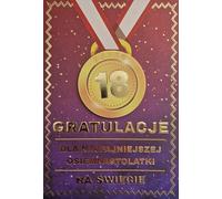 Carte d'anniversaire anniversaire 18 médailles dames