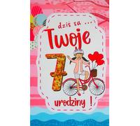 Carte d'anniversaire anniversaire 7 filles 2K - 078