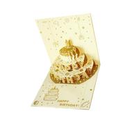 Carte d'anniversaire avec enveloppe pour gâteau d'invitation Happy For Women Men Kid Birthday Card Greeting Card