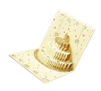 Carte d'anniversaire avec enveloppe pour gâteau d'invitation Happy For Women Men Kid Birthday Card Greeting Card