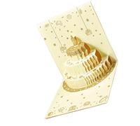 Carte d'anniversaire avec enveloppe pour gâteau d'invitation Happy For Women Men Kid Birthday Card Greeting Card