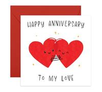Carte d'anniversaire avec inscription en anglais « Birthday To My Love » - Romantique Hearts Hugging, Greetings for Partner Husband Wife Boyfriend Girlfriend Spouse Darling Babe Lui Her - Message