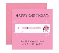 Carte d'anniversaire avec note vocale pour reine - Célébration d'amitié amusante pour meilleure amie, sœur, amie de travail, fille, nièce, petite amie, femme fabuleuse, reines bavardantes - Livrée