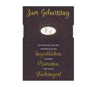 Carte d'anniversaire avec texte en anglais 11,6 x 16,6 cm