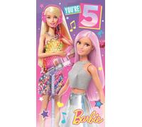 Carte d'anniversaire Barbie 5 ans, carte pour les amoureux de Barbie, 5e anniversaire, pour elle, sœur, fille, cousine