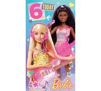 Carte d'anniversaire Barbie 6 ans, carte pour les amoureux de Barbie, 6e anniversaire, pour elle, sœur, fille, cousine