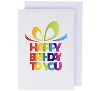 Carte d'anniversaire Basic Classic - Happy Birthday - 11,6 x 16,6 cm
