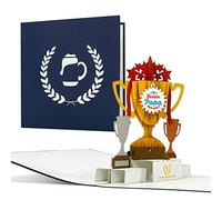 Carte d'anniversaire « Bester Papa » pour papa I Carte d'anniversaire avec escaliers de vainqueur et trophée I Carte de vœux pour la fête des pères I Carte de remerciement pour le père C27