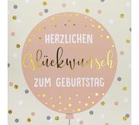 Carte d'anniversaire BingBling Ballon 15 x 15 cm