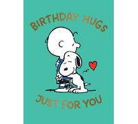 Carte d'anniversaire cacahuètes avec inscription « Birthday Hugs »