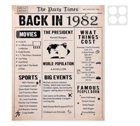 Carte D'anniversaire, Cadeau 42ème Anniversaire, Cadeau pour Homme et Femme de 42 Ans, Poster Dans le Style d'un Journal de 1982, Poster Vintage, Image D'article de Journal du Millésime (1982)