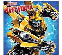 Carte d'anniversaire carrée Transformers