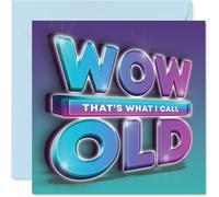 Carte d'anniversaire coquine - Bargarades vibrantes pour leur grand jour - Motif WOW OLD, THAT'S What I Call - Torsade coquine pour anniversaires importants - Carré de 145 mm, enveloppe incluse