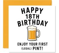 Carte d'anniversaire coquine pour 18 ans, Raise a Glass to Adulthood