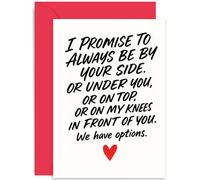 Carte d'anniversaire coquine pour mari, partenaire, petit ami, épouse, petite amie, « I Promise To Always Be By Your Side », cadeau d'anniversaire de mariage, intérieur vierge avec enveloppe