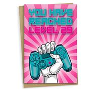 Carte d'anniversaire de 29 ans, « You Have Reached Level 29 », carte de vœux pour joueur de vingt-neuf ans, cadeau d'anniversaire pour fils ou fille adulte, pour lui, elle, petit-fils, petite-fille,