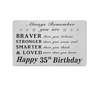 Carte d'anniversaire de 35 ans pour homme et femme, décorations d'anniversaire de 35 ans, cadeau amusant