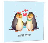 Carte d'anniversaire de pingouin - Lets Do This Forever - Cartes de Saint-Valentin mignonnes