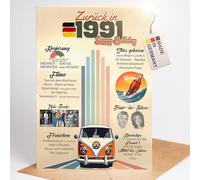 Carte d'anniversaire de retour en 1991 - 35 ans - Carte pliante avec enveloppe en papier kraft - Carte rétro amusante pour hommes et femmes pour 35e anniversaire - Idée de cadeau pour anniversaire de