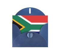 Carte d'anniversaire drapeau de l'Afrique du Sud avec enveloppe, style premium, décorations uniques, vœux réconfortants