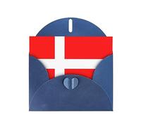 Carte d'anniversaire drapeau du Danemark avec enveloppe - Style haut de gamme, décorations uniques, vœux réconfortants
