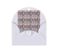 Carte d'anniversaire en papier vierge avec impression d'âne et de fleur - Carte de vœux de remerciement pour vous