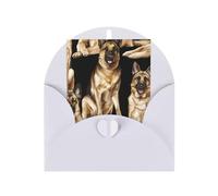 Carte d'anniversaire en papier vierge avec impression de berger allemand