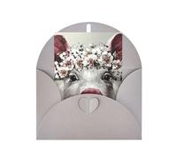 Carte d'anniversaire en papier vierge avec impression de cochon de fleur