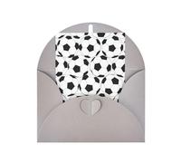 Carte d'anniversaire en papier vierge avec motif ballon de football noir et blanc