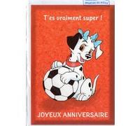 Carte d'anniversaire enfant les 101 dalmatiens / sport football / disney (10) multicolore G