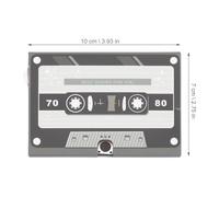 Carte D'anniversaire Enregistrable Cassette Audio Noire, 30 Secondes