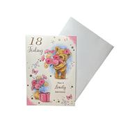 Carte d'anniversaire « Express Yourself » pour femme de 18 ans - Motif ours en peluche mignon - Enveloppe incluse