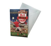 Carte d'anniversaire « Express Yourself » pour petit-fils de fan de United No.1 - Enveloppe incluse - Carte d'anniversaire pour un fan de football pour petit-fils