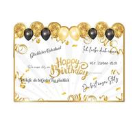 Carte D'anniversaire Géante - Grande Carte De Vœux En Papier Avec Livre D'or 55,6 X 40 Cm | Panneau De Décoration Surdimensionné Pour Fête D'anniversaire, Pour Messages De Vœux, Utilisation Pour Céléb
