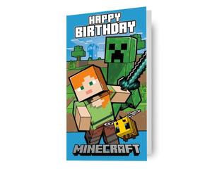 carte d'anniversaire générique minecraft