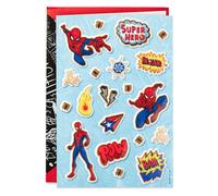 Carte d'anniversaire Hallmark Signature Marvel avec autocollants (Spider-Man)