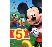 Carte d'anniversaire Happy 5th Fifth (âge 5) avec Mickey Mouse, Dingo et Donald Duck : Mickey and the Gang are Here to Wish You Birthday Fun... They Think You're Really Special, and so Does Everyone!